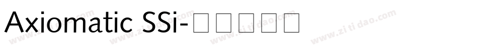 Axiomatic SSi字体转换